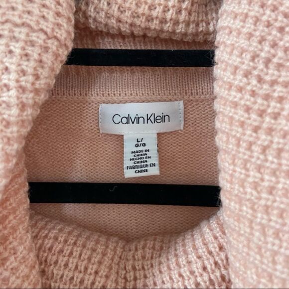 Calvin Klein Textured Knit Cowl Neck Pullover Sweater Size Large - Picture 6 of 7